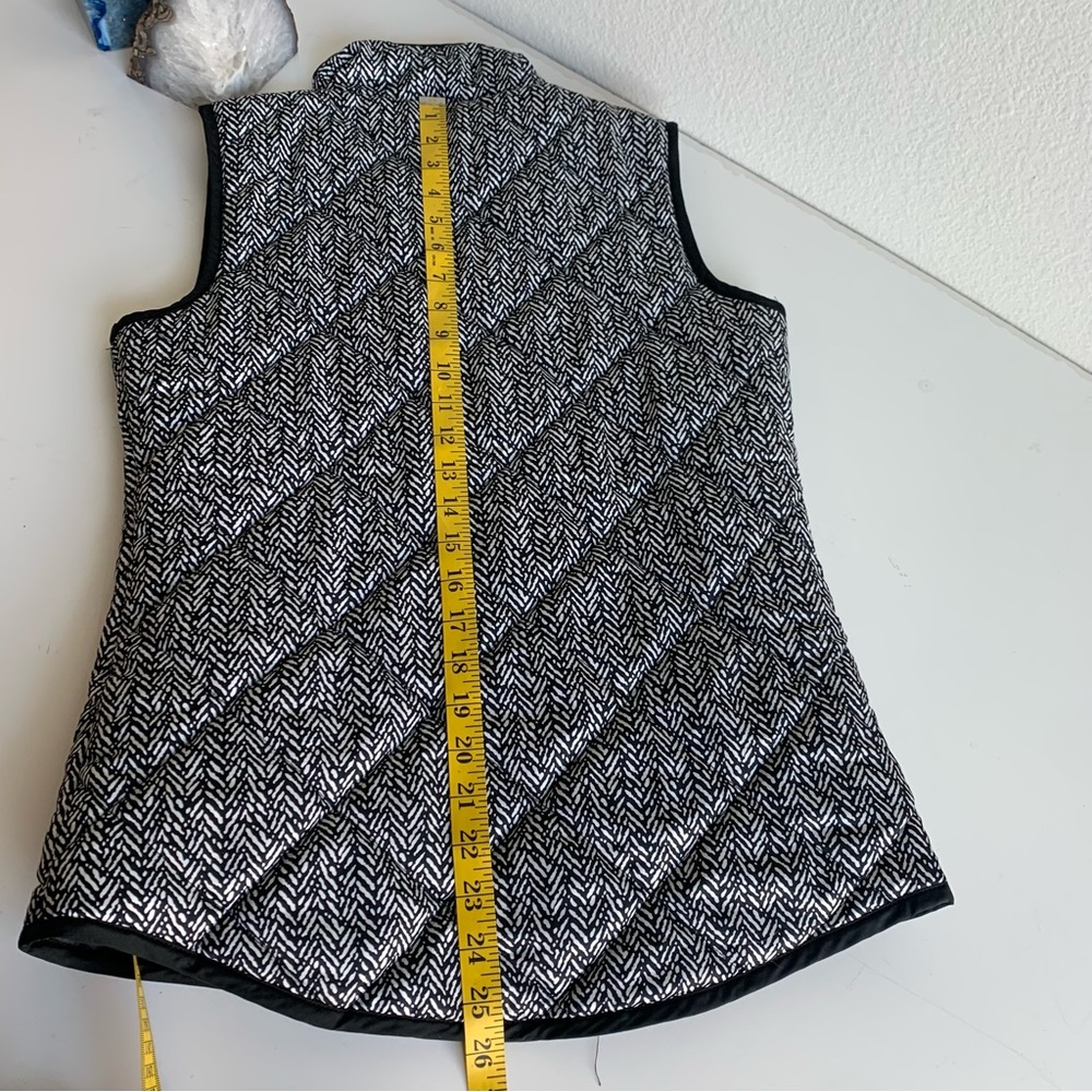 Gameday Couture Baylor Univ. Quilted Vest, black white gold sequin women's XS - Picture 8 of 12